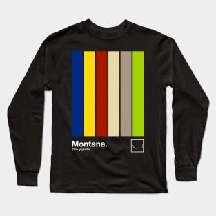 Montana State Flag // Original Minimalist Artwork Poster Design Long Sleeve T-Shirt